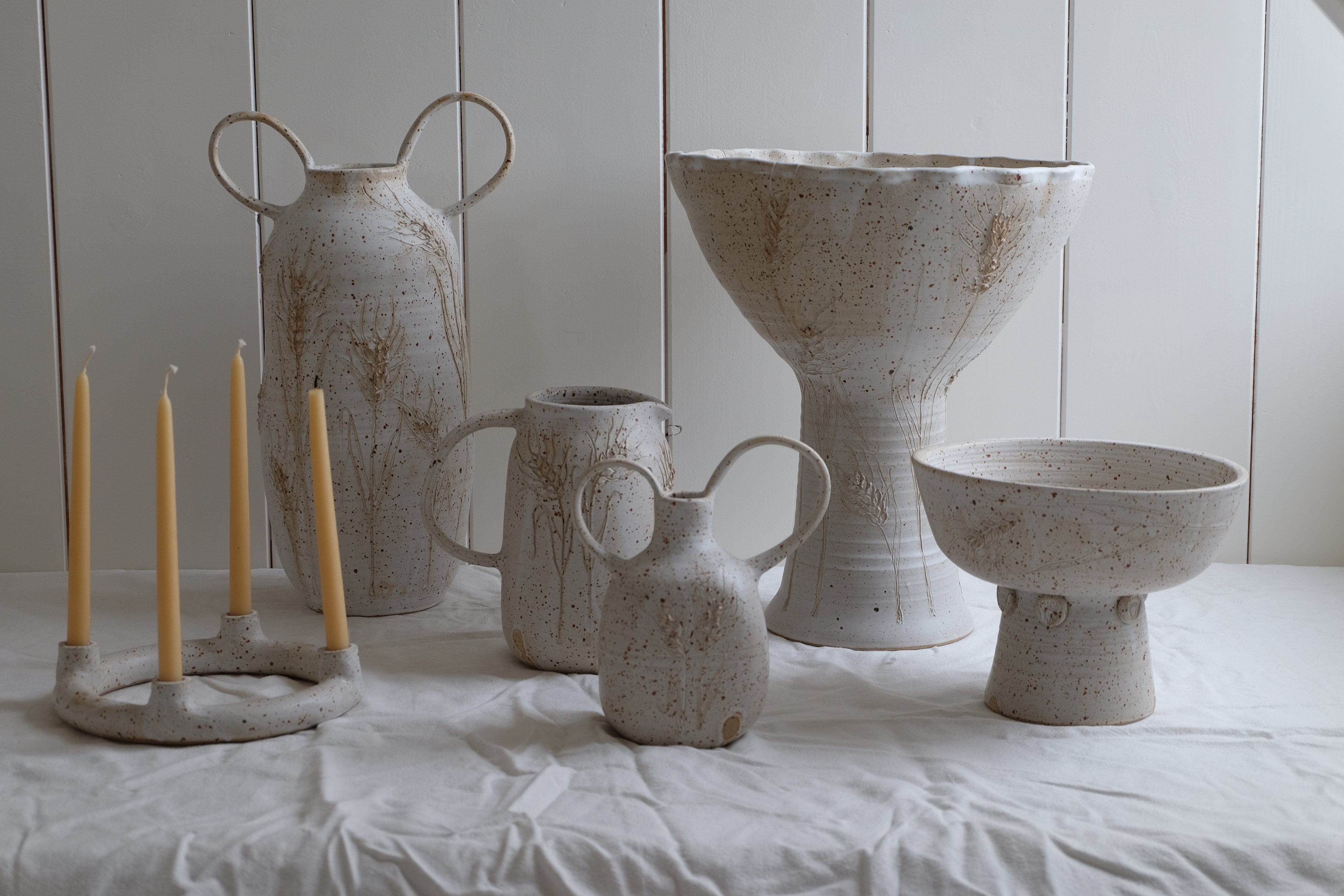 big ikebana vase on feet