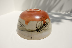 salt bowl with wheat detail