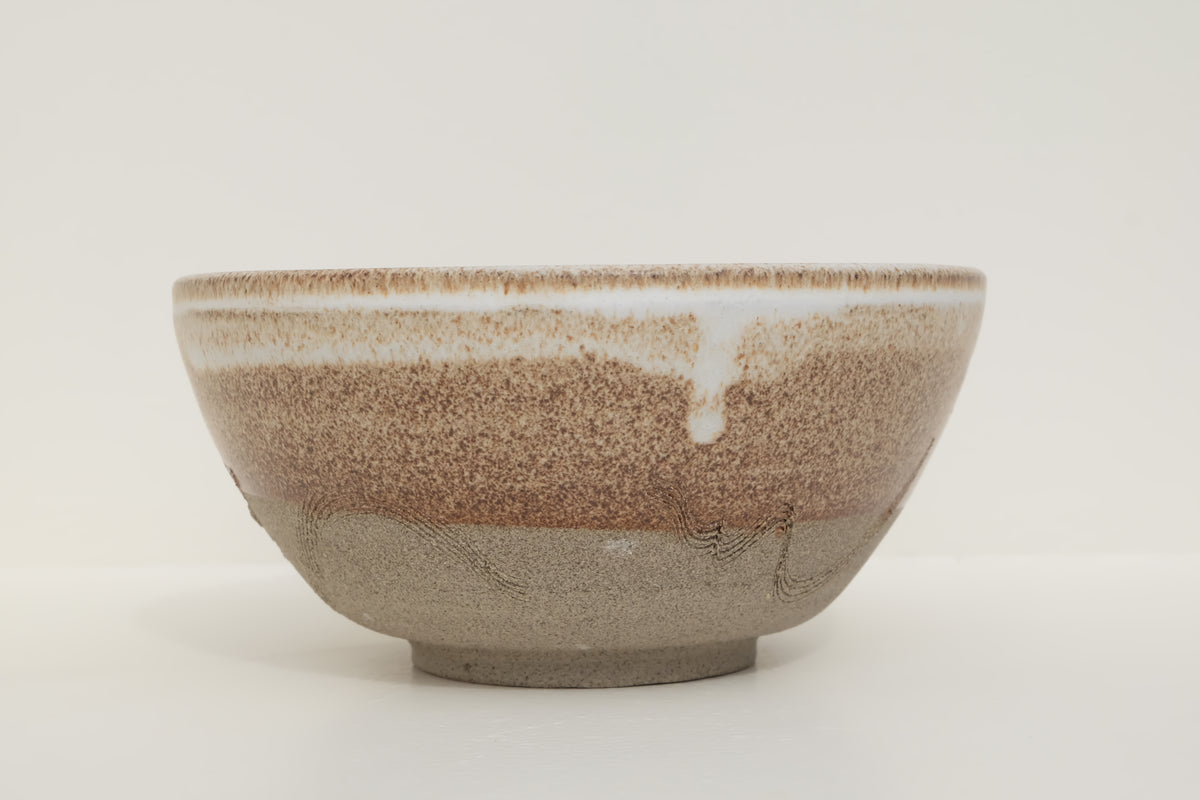 bowl with carved lines
