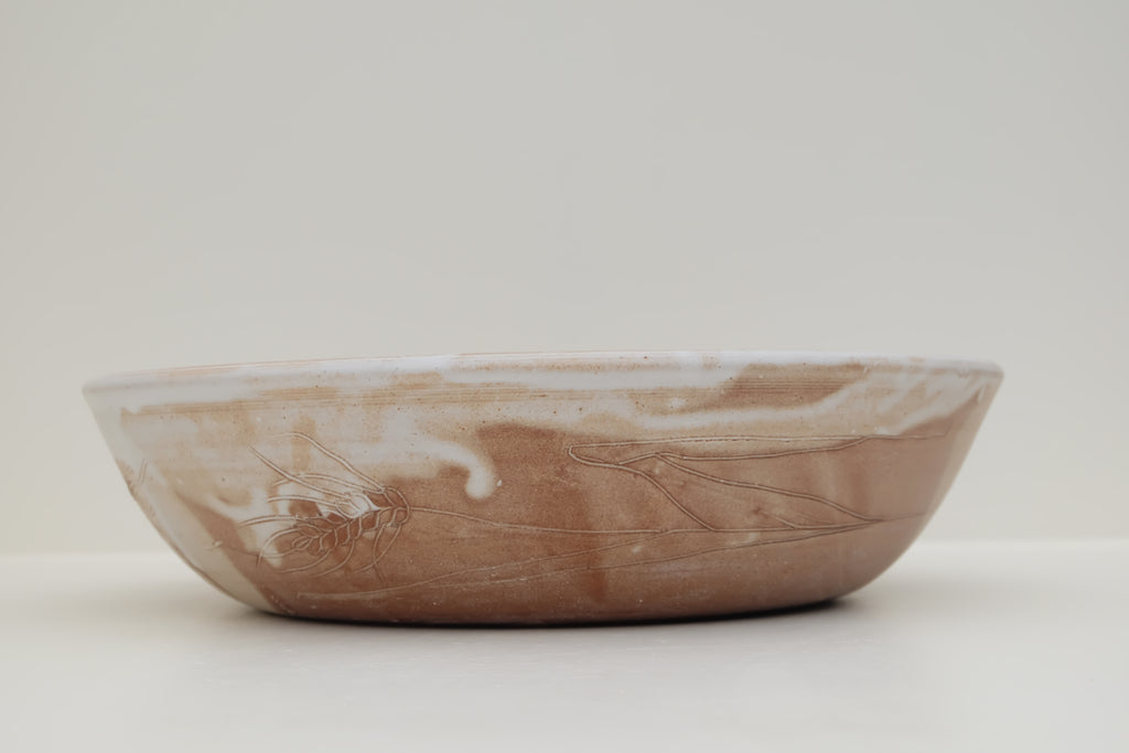 large bowl with emmer wheat detail