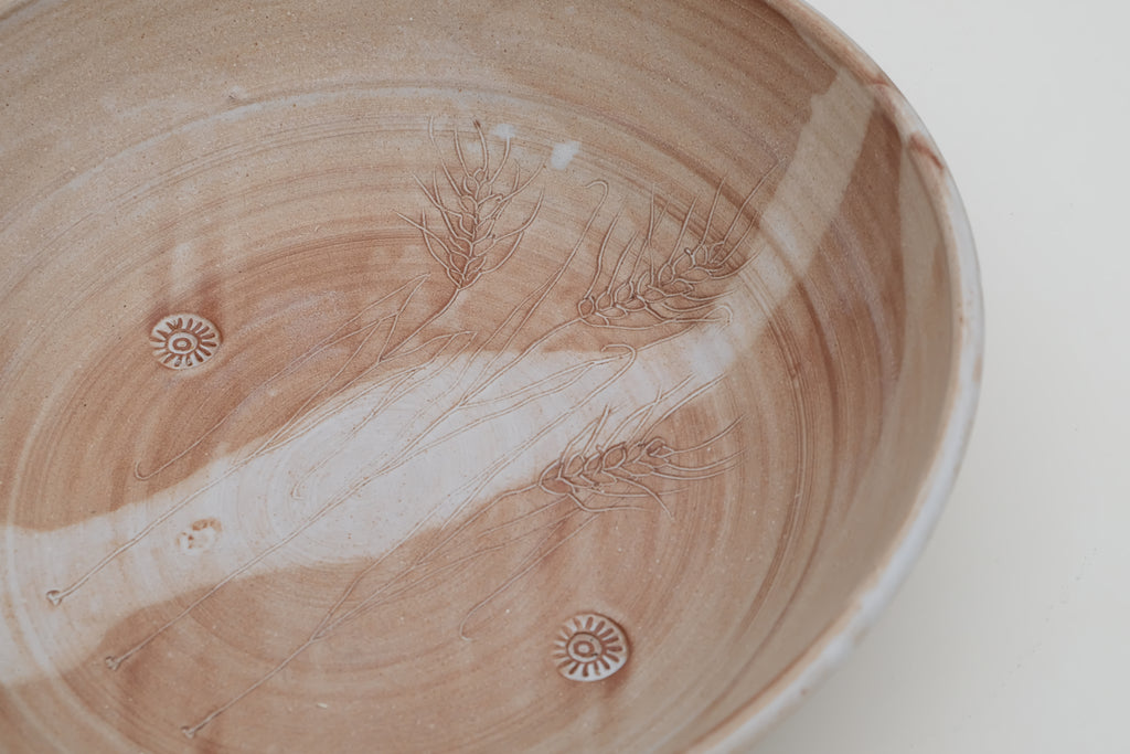 large bowl with emmer wheat detail