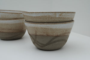 bowl with carved lines