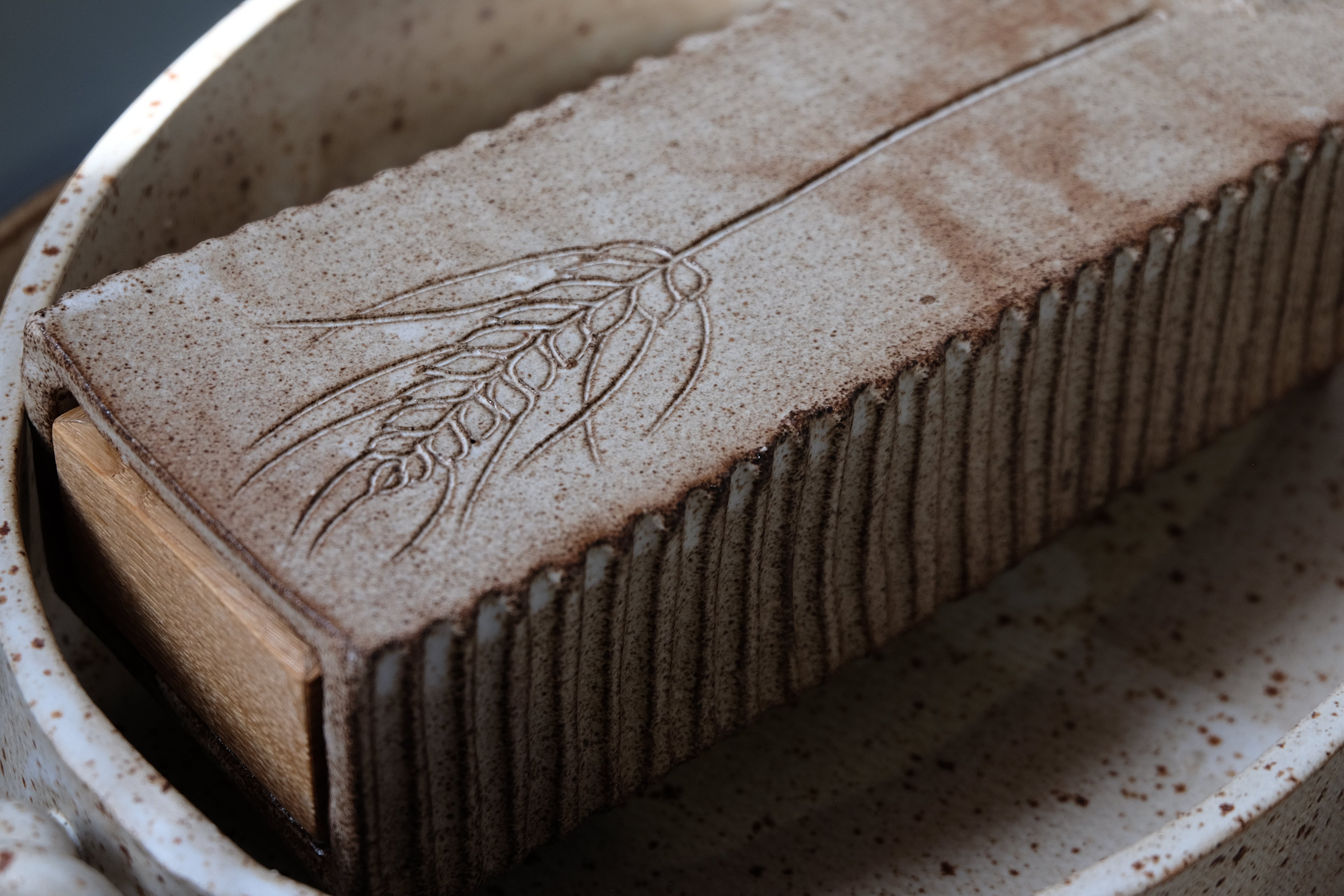 incense box with oakwood drawer